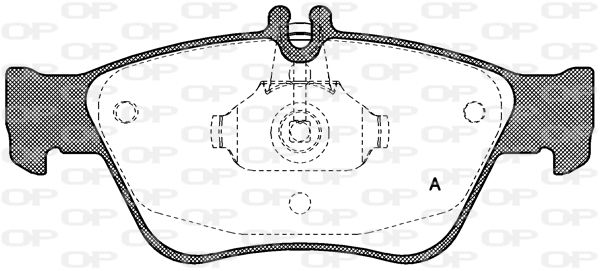 OPEN PARTS Комплект тормозных колодок, дисковый тормоз BPA0586.00